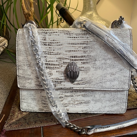 Kurt Geiger Handbags - SOLD⛔️Authentic KURT GEIGER LONDON Lizard embossed leather medium flap Crosby